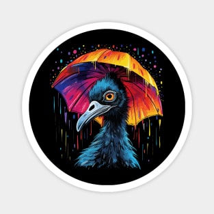 Emu Rainy Day With Umbrella Magnet